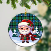 Forsyth Ancient Tartan Christmas Ceramic Ornament - Santa Claus In Kilt Style